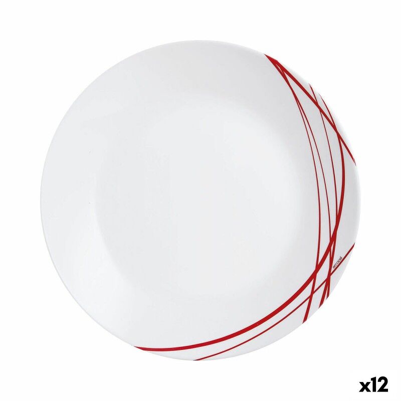 Arcopal|Prato de Jantar Arcopal Domitille Rojo Duas cores Vidro 25 cm (12 Unidades) Arcopal|Prato de Jantar Arcopal Domitille Rojo Duas cores Vidro 25 cm (12 Unidades)