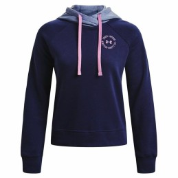 Polar com Capuz Mulher Under Armour Rival Fleece Azul Marinho