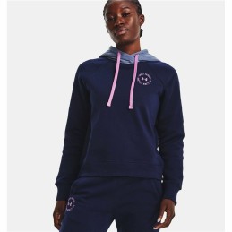 Polar com Capuz Mulher Under Armour Rival Fleece Azul Marinho