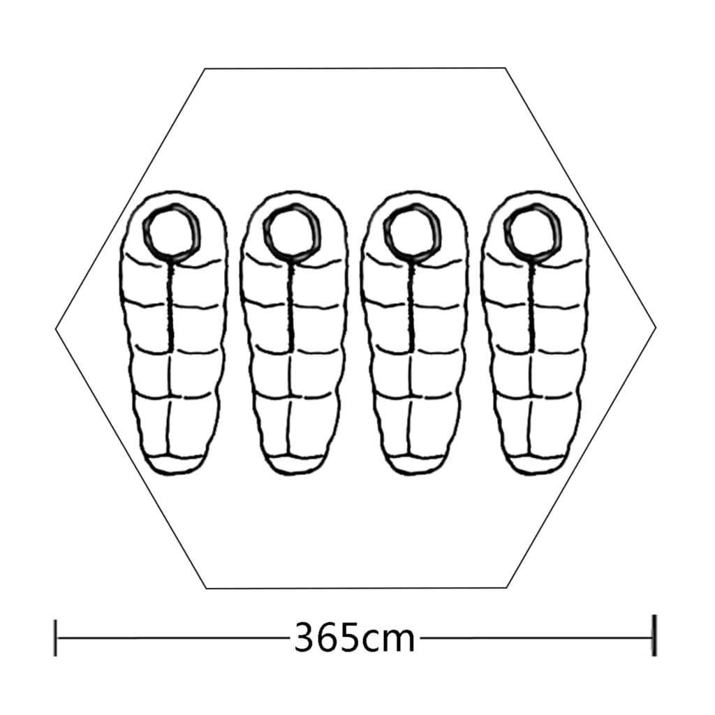 vidaXL Tenda para 4 pessoas cinzento