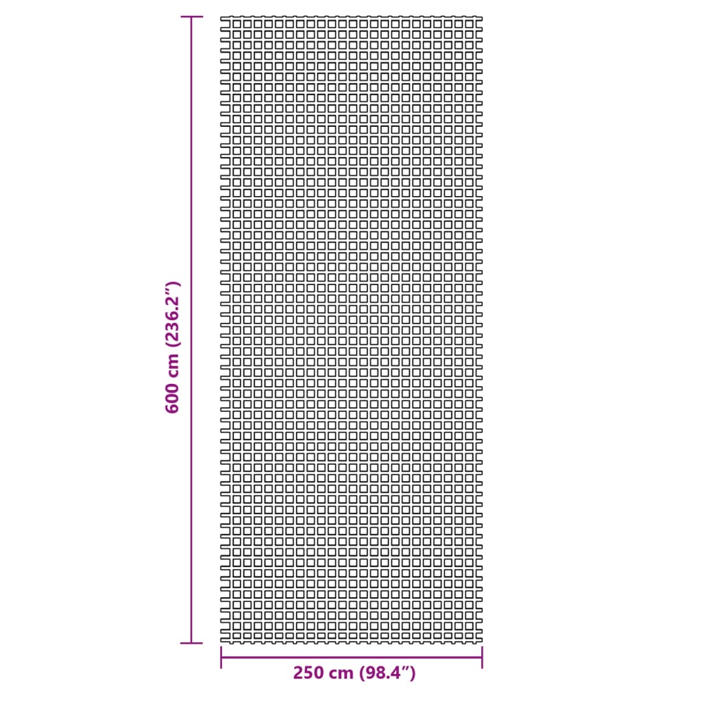 vidaXL Tapete de campismo 6x2,5 m azul