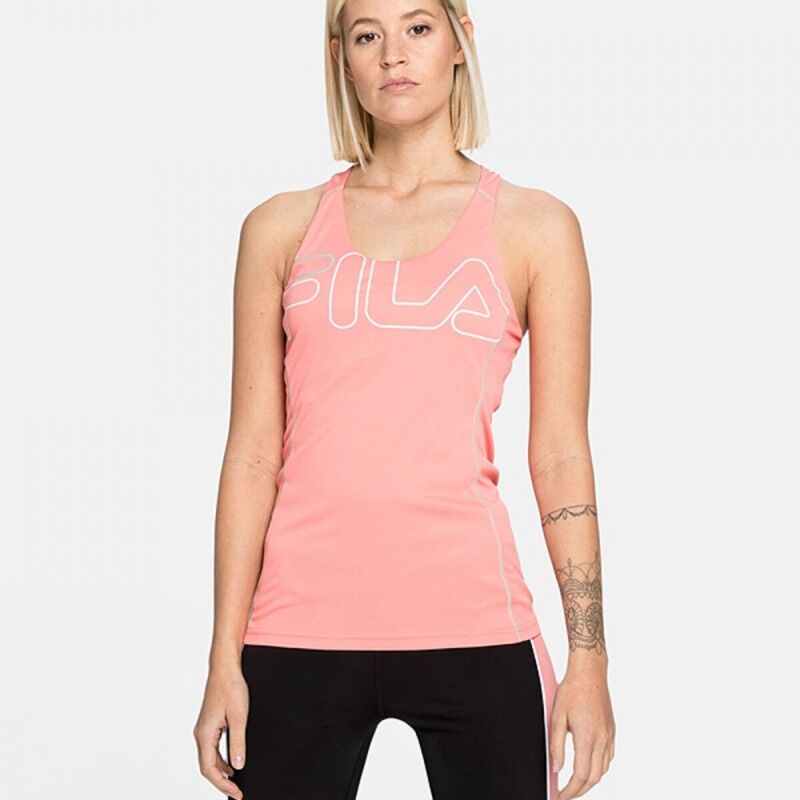 Fila|T-Shirt de Alças Mulher Fila 683036.A449 Cor de rosa Fila|T-Shirt de Alças Mulher Fila 683036.A449 Cor de rosa