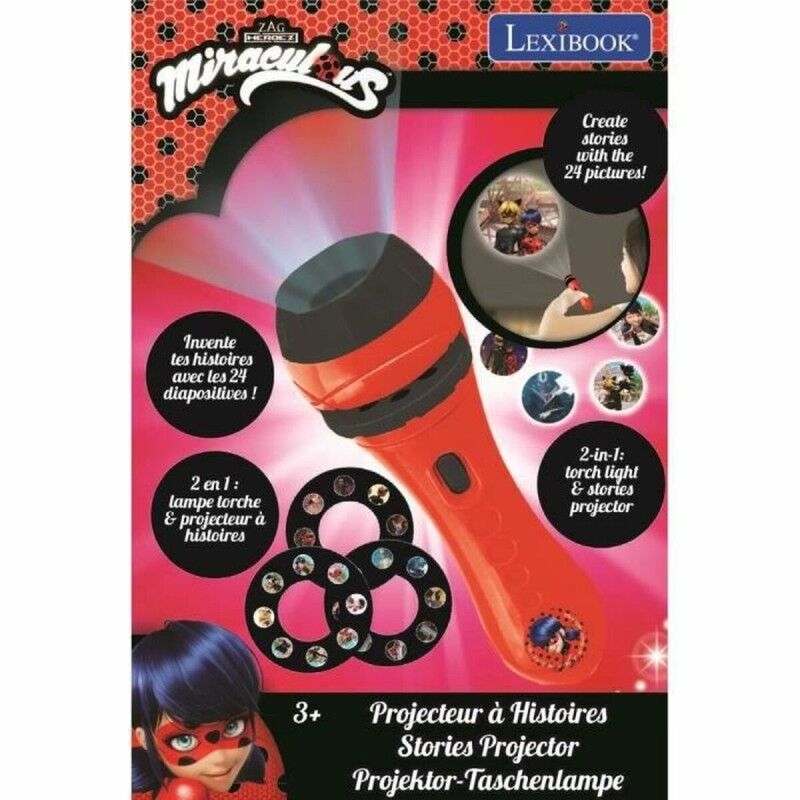 Lexibook|Lanterna Lexibook Miraculous Projector Contador de Histórias