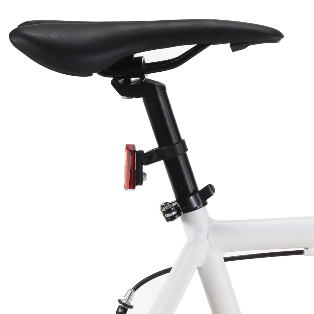 vidaXL Bicicleta de mudanças fixas 700c 55 cm branco e verde