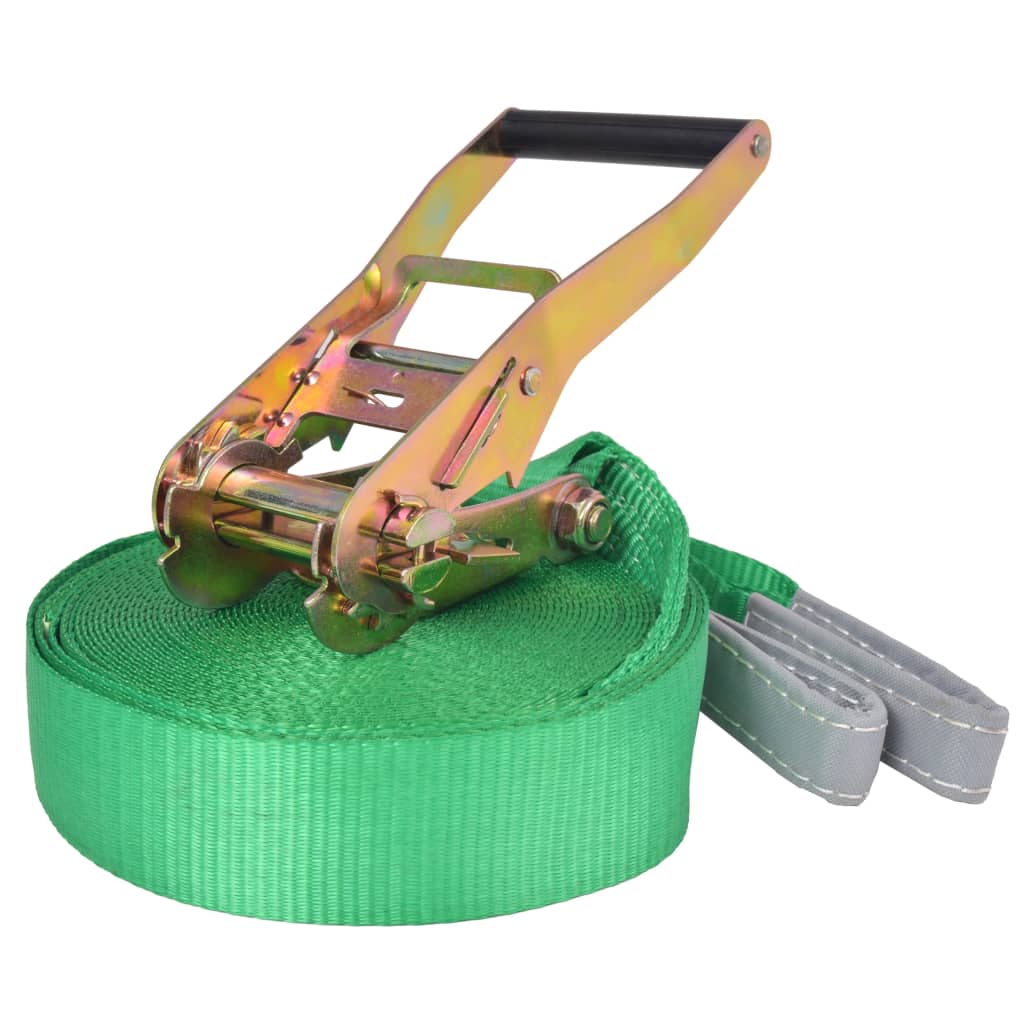 vidaXL Slackline 15 m x 50 mm 150 kg verde