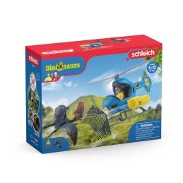 Schleich|Helicóptero Schleich Dinosaurs + 5 Anos 19 Peças