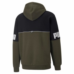 Polar com Capuz Homem Puma Power Colorblock Verde Preto