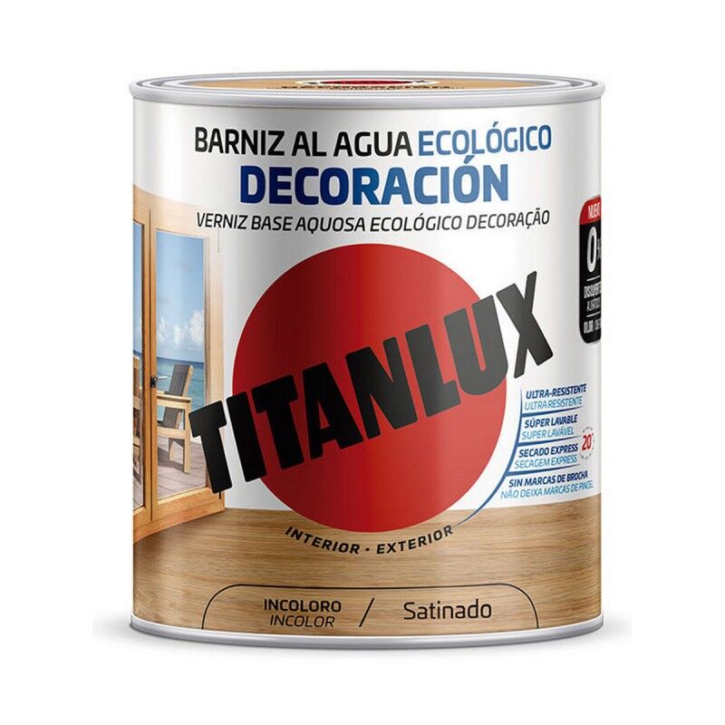 Titanlux|Verniz à base de água Titanlux m21100034 750 ml Incolor Acetinado Titanlux|Verniz à base de água Titanlux m21100034 750 ml Incolor Acetinado