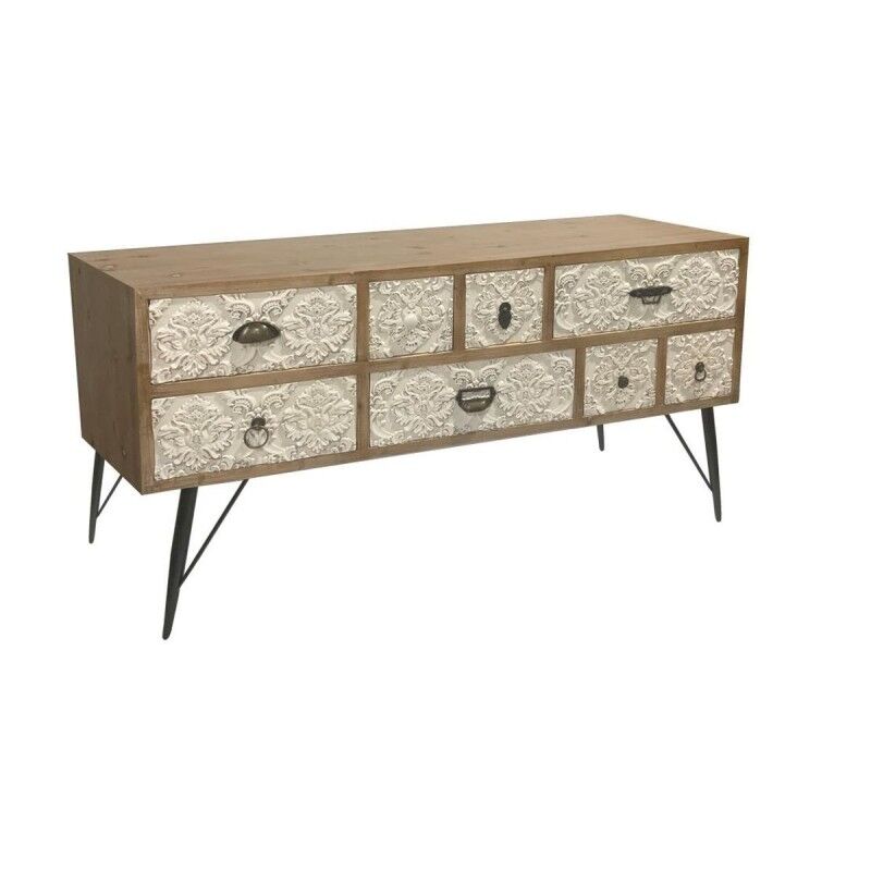 DKD Home Decor|Móvel de TV DKD Home Decor 120 x 40 x 61 cm Abeto Natural Metal Branco