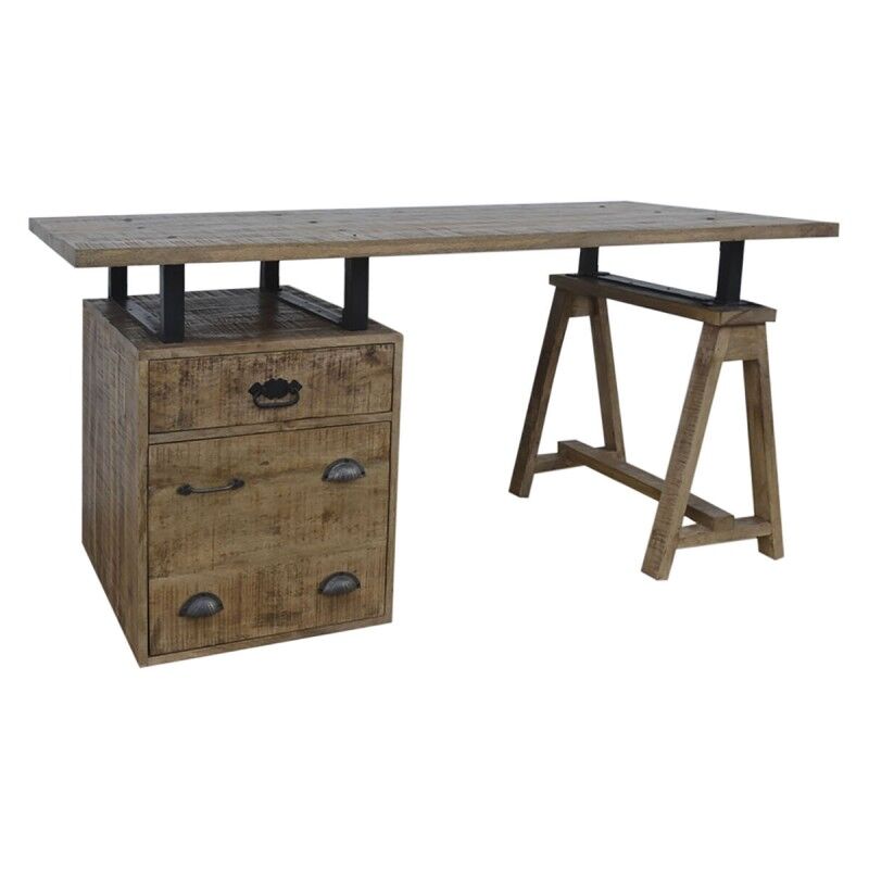 DKD Home Decor|Secretária DKD Home Decor 160 x 80 x 75 cm Metal Madeira de mangueira