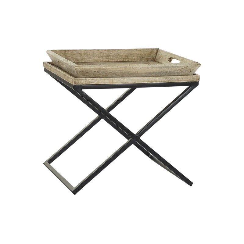 DKD Home Decor|Mesa de apoio DKD Home Decor Preto Natural Metal Madeira de mangueira 55 x 45 x 53 cm DKD Home Decor|Mesa de apoio DKD Home Decor Preto Natural Metal Madeira de mangueira 55 x 45 x 53 cm