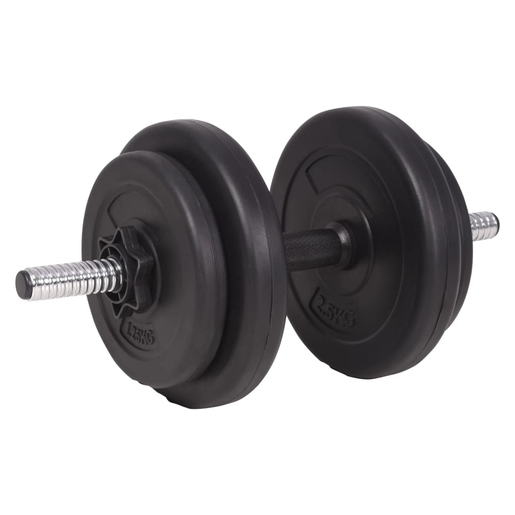 vidaXL Conjunto de barras e halteres 120 Kg