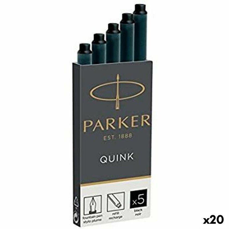 Parker|Recarga de tinta para caneta Parker Quink (20 Unidades) Parker|Recarga de tinta para caneta Parker Quink (20 Unidades)