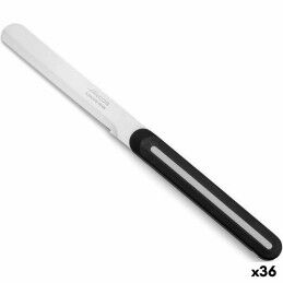 Arcos|Faca de barrar Arcos Preto Branco 10 cm Aço inoxidável (36 Unidades)