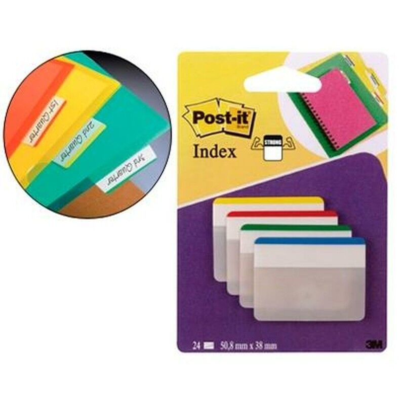 Post-it|Notas Adesivas Post-it Index 50,8 x 38 mm Multicolor (6 Unidades)