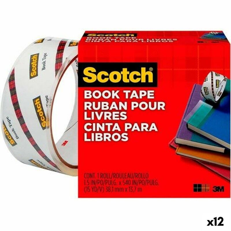Scotch|Fita Adesiva Scotch 38,1 mm x 13,7 m Transparente Polipropileno (12 Unidades)