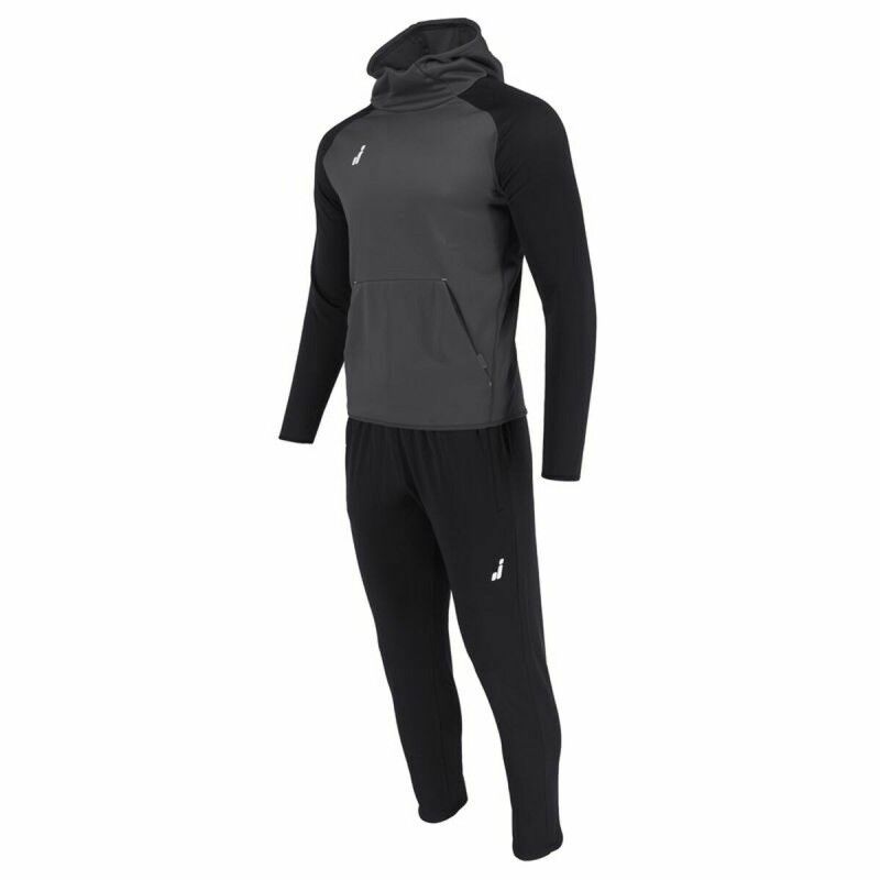 Joluvi|Fato de Treino para Adultos Joluvi Hood Ran Cinzento escuro Preto Homem Joluvi|Fato de Treino para Adultos Joluvi Hood Ran Cinzento escuro Preto Homem