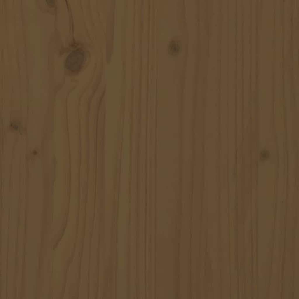 vidaXL Sapateira 60x34x105 cm madeira de pinho maciça castanho mel