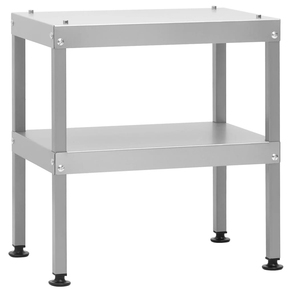 vidaXL Defumador com mesa aço galvanizado