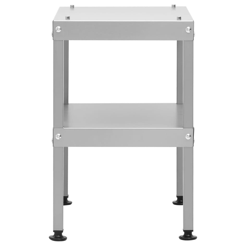 vidaXL Defumador com mesa aço galvanizado