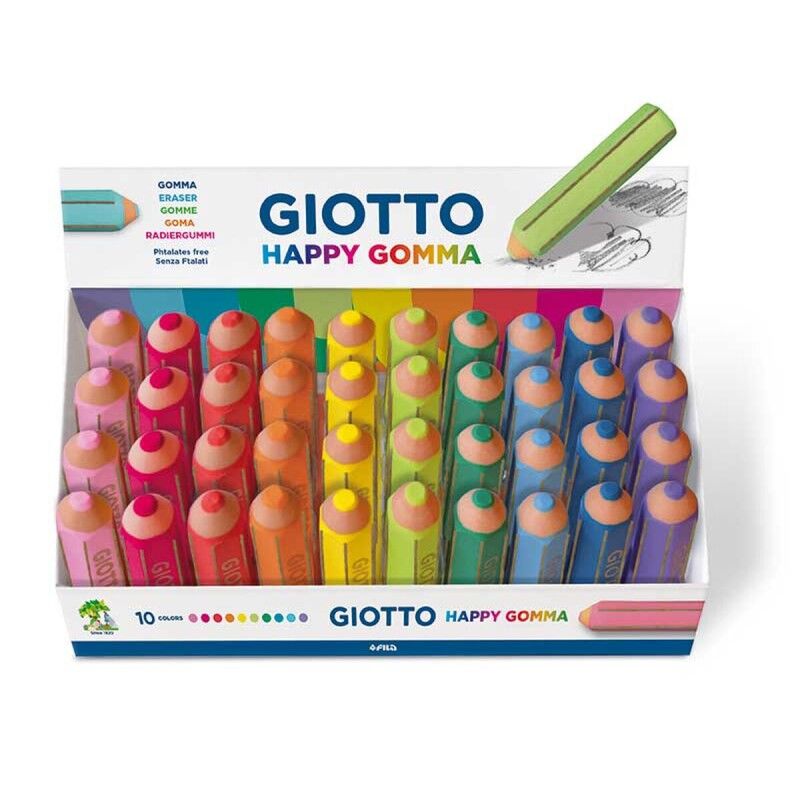 Giotto|Borracha Giotto Happy Gomma Multicolor 40 Peças