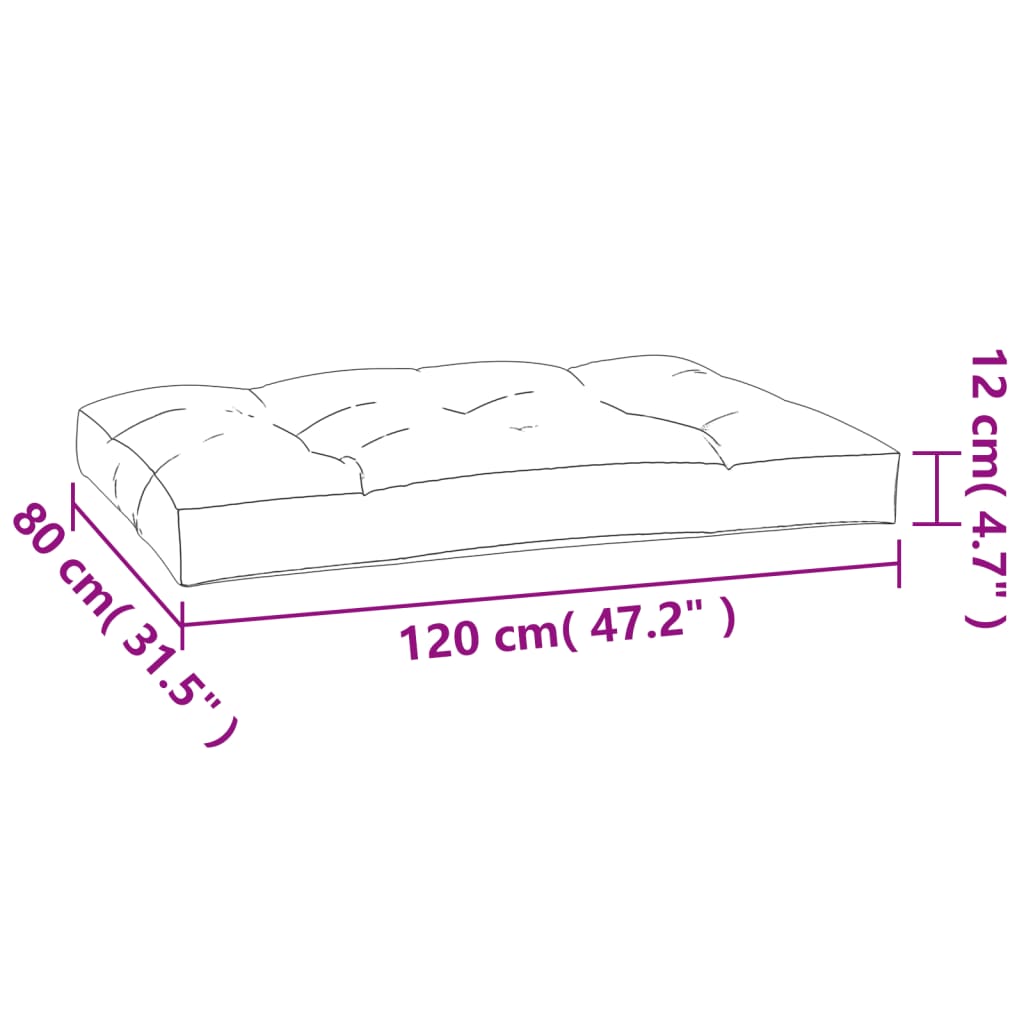 vidaXL Almofadões para paletes 2 pcs tecido bege