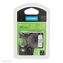 Dymo|Fita de transferência térmica Dymo D1 16958 Branco Preto 19 mm x 3,5 m (5 Unidades)