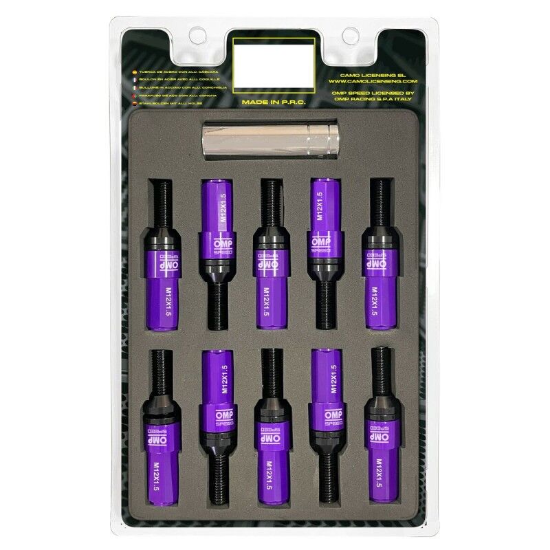 OMP|Kit de parafusos OMP OMPS09981211 28 mm Roxo M12 x 1,50