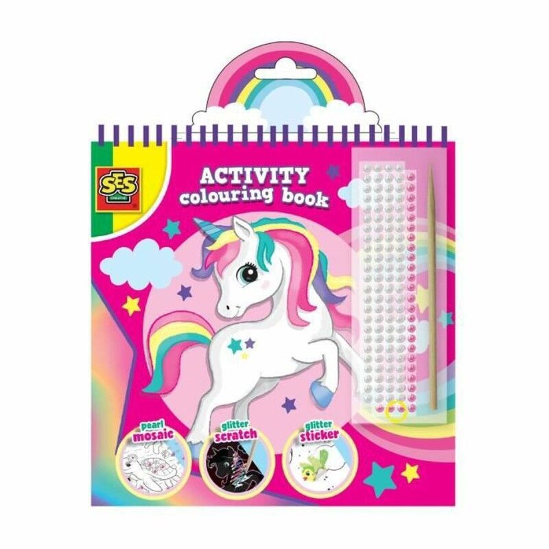 SES Creative|Desenhos para pintar SES Creative Activity Colouring Book Conjunto de etiquetas Caderno 3 em 1 SES Creative|Desenhos para pintar SES Creative Activity Colouring Book Conjunto de etiquetas Caderno 3 em 1