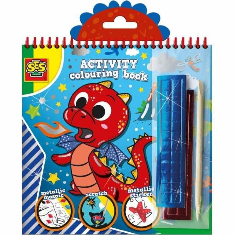 SES Creative|Desenhos para pintar SES Creative Activity Colouring Book 3 em 1 Caderno SES Creative|Desenhos para pintar SES Creative Activity Colouring Book 3 em 1 Caderno