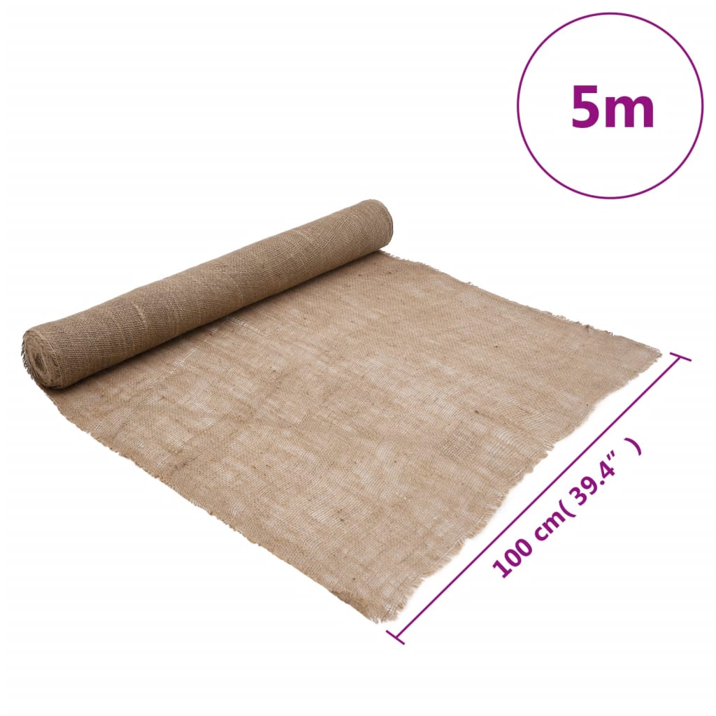 vidaXL Rolo de juta 1x5 m 100% juta 200 gsm