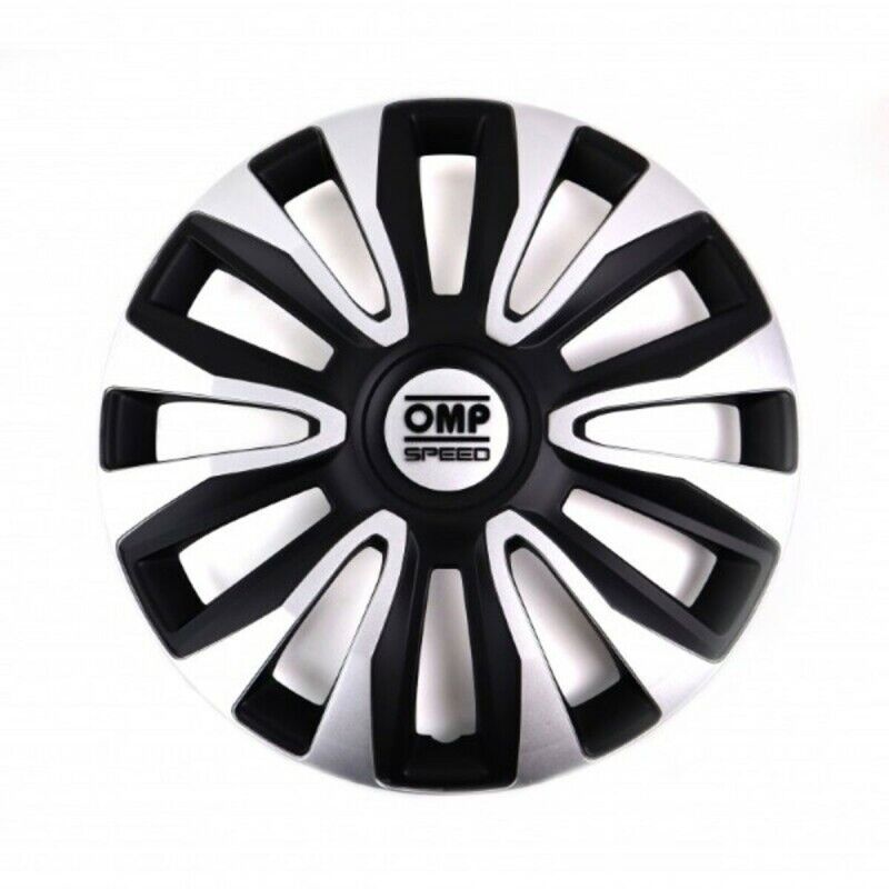 OMP|Tapacubos OMP Magnum Speed Preto Prateado 15" (4 uds) OMP|Tapacubos OMP Magnum Speed Preto Prateado 15" (4 uds)