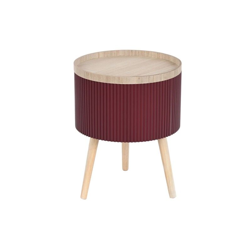 DKD Home Decor|Mesa de apoio DKD Home Decor 38,5 x 38,5 x 49 cm Castanho Grená Madeira MDF