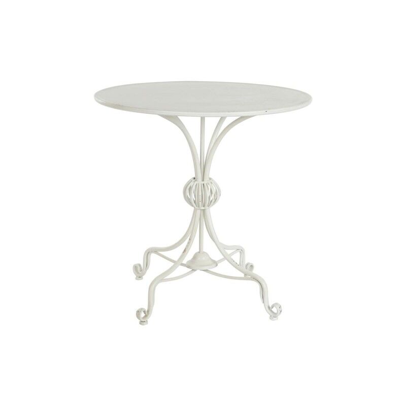 DKD Home Decor|Mesa de apoio DKD Home Decor 81 x 81 x 81,5 cm Metal Branco