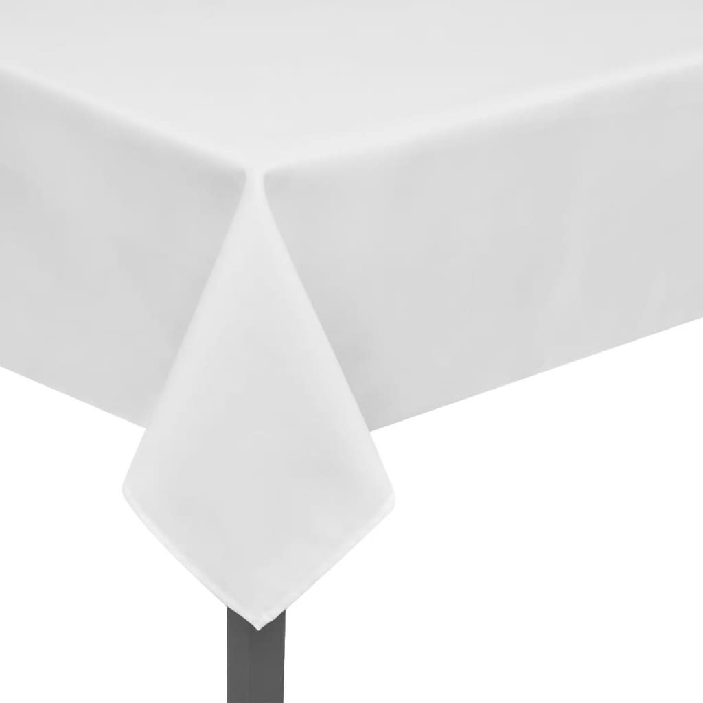 Toalhas de mesa 5 pcs 190 x 130 cm branco