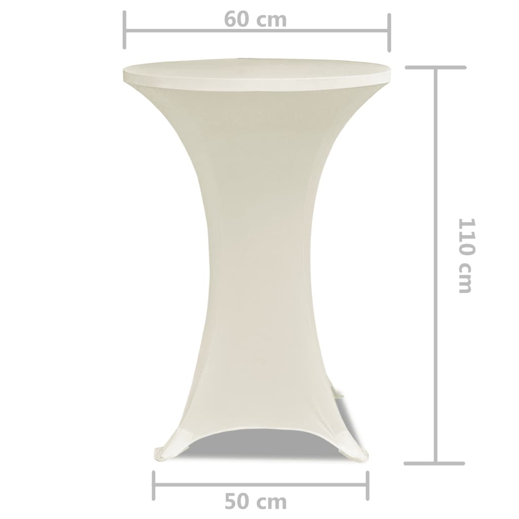 Toalha de Mesa elástica Ø60, Creme / 2 peças