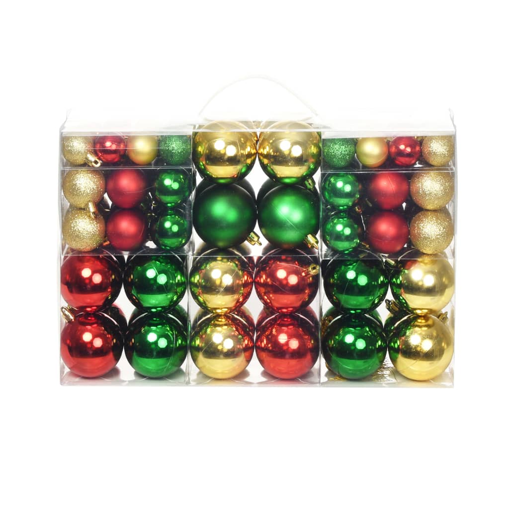 Bolas de natal 100 pcs vermelho/dourado/verde