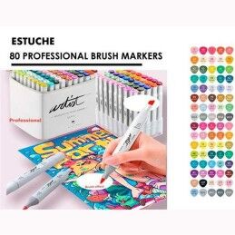 Alex Bog|Conjunto de Canetas de Feltro Alex Bog Canvas Luxe Professional 80 Peças Multicolor