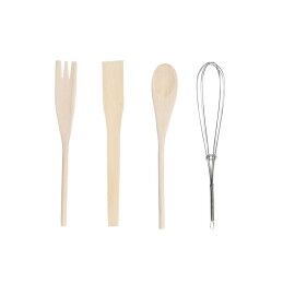 DKD Home Decor|Recipiente para Utensílios de Cozinha DKD Home Decor Metal Dolomite Madeira MDF 12 x 12 x 25 cm (3 Unidades)