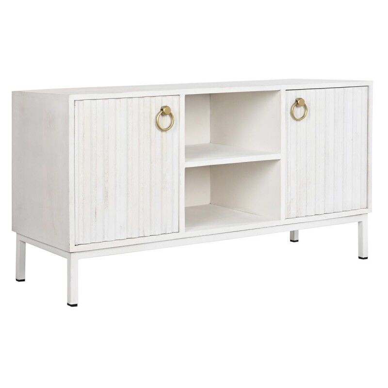 DKD Home Decor|Móvel de TV DKD Home Decor Dourado Metal Branco Madeira de mangueira 120 x 40 x 60 cm