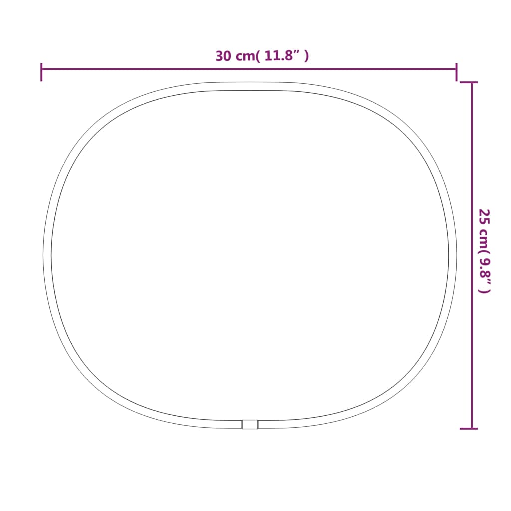 vidaXL Espelho de parede 30x25 cm prateado