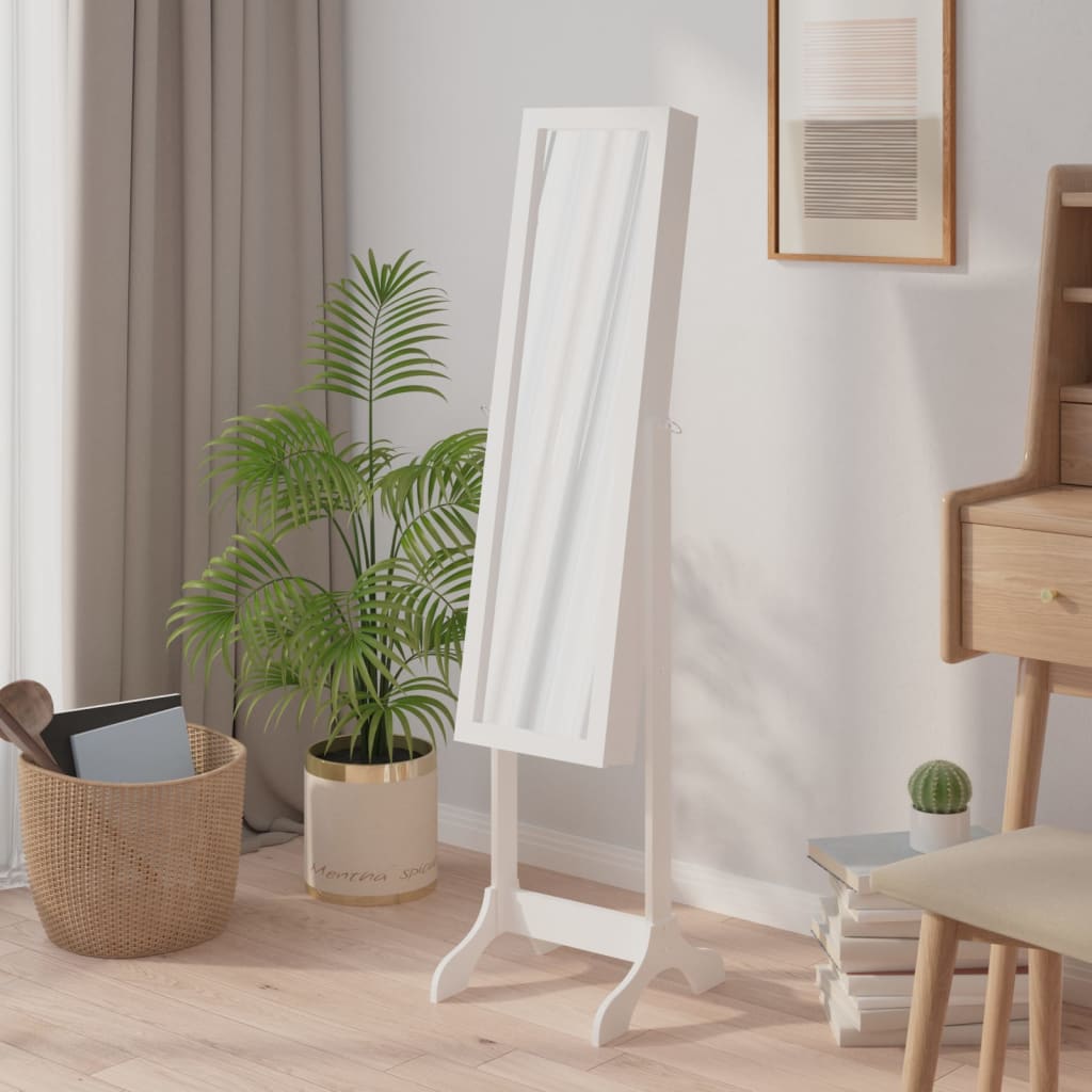 vidaXL Espelho de pé 34x37x146 cm branco