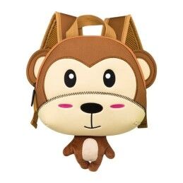 DOHE|Mochila Escolar DOHE Castanho Macaco