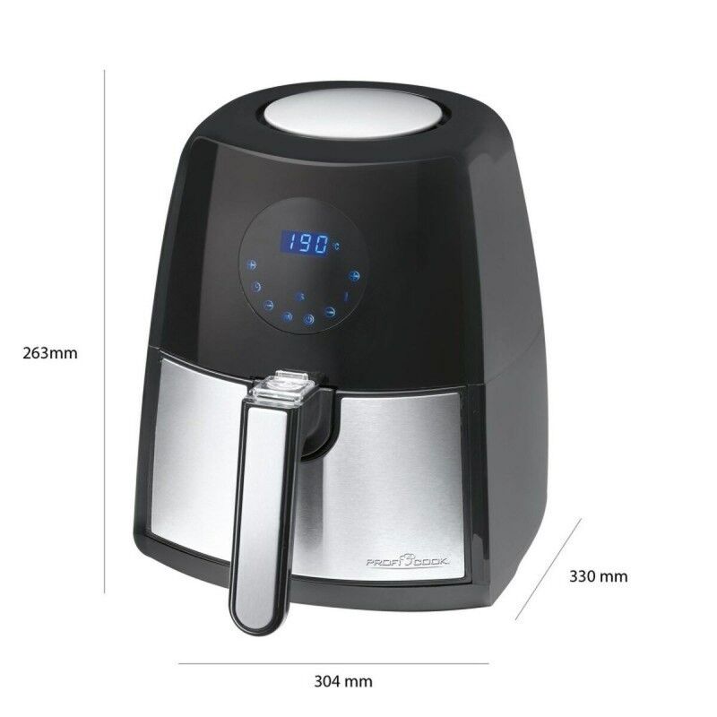Proficook|Fritadeira de Ar Proficook PC-FR 1147 H Preto 1500 W 2,5 L Proficook|Fritadeira de Ar Proficook PC-FR 1147 H Preto 1500 W 2,5 L