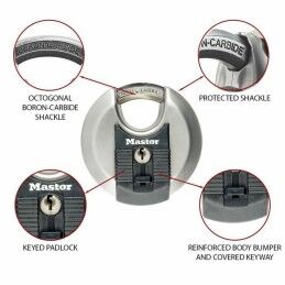 Master Lock|Cadeado com chave Master Lock M40EURT (2 Unidades)