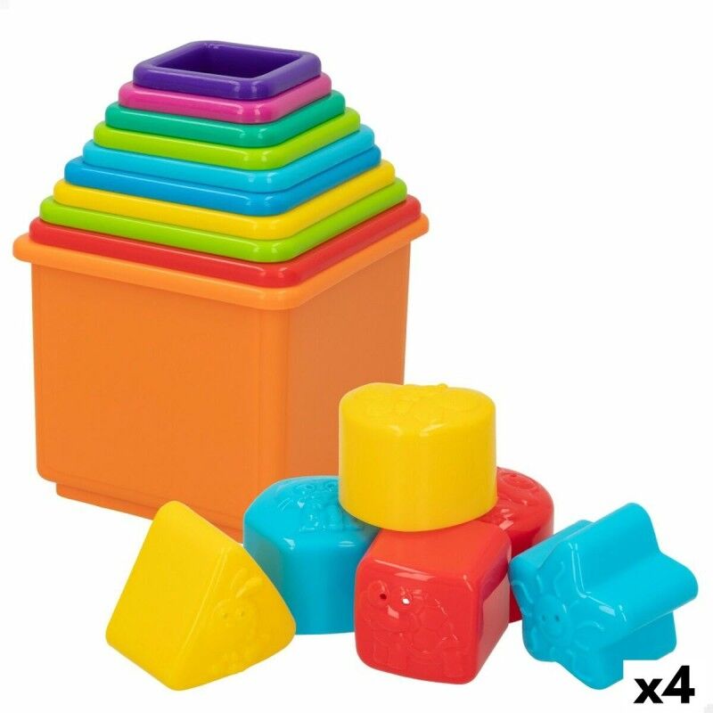 PlayGo|Blocos Empilháveis PlayGo 16 Peças 4 Unidades 10,5 x 9 x 10,5 cm PlayGo|Blocos Empilháveis PlayGo 16 Peças 4 Unidades 10,5 x 9 x 10,5 cm