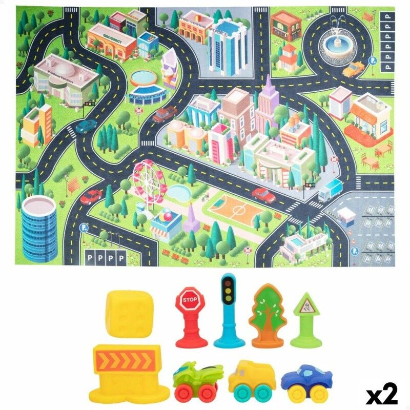 Colorbaby|Tapete de jogos Colorbaby Cidade Plástico (2 Unidades) Colorbaby|Tapete de jogos Colorbaby Cidade Plástico (2 Unidades)