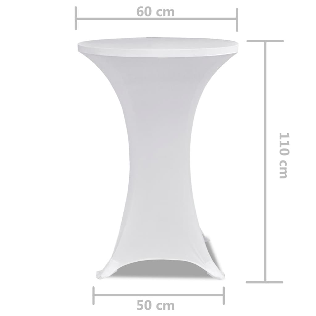 Cobertura de mesa, elástico, em branco, 2 peças Ø60