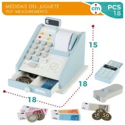 Woomax|Caixa Registadora de Brincar Woomax 18 Peças 4 Unidades 18 x 15 x 18 cm