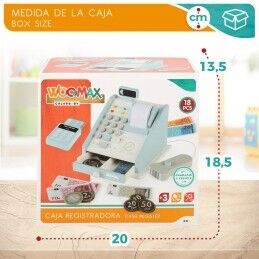 Woomax|Caixa Registadora de Brincar Woomax 18 Peças 4 Unidades 18 x 15 x 18 cm